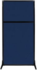 Versare Workstation Partition | Portable Wall Divider | Modern Office Cubicle | Free Standing Privacy Screen | Flexible Work Space | 33" x 70" Navy Blue Fabric Panels by VERSARE