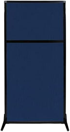 Versare Workstation Partition | Portable Wall Divider | Modern Office Cubicle | Free Standing Privacy Screen | Flexible Work Space | 33" x 70" Navy Blue Fabric Panels by VERSARE