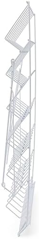 Displays2go 6-Tier Wire Magazine Rack, White - Image 5