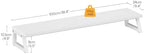 HOOBRO Dual Monitor Stand Riser, 39 Inch Large Computer Monitor Stand for 2 Monitors, Computer Monitor Riser, Desk Shelf Organizer for Office Desk, Accessories, White WW121CJ01 - Image 2