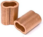 SwageRight MIL-SPEC Copper Swage Sleeves Clip & Ferrules (1/4 inch) – Oval Duplex Wire Rope Cable Crimping Loop Fittings (Pack of 10) - Image 2