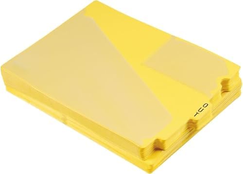 Pendaflex 13544 End Tab Vinyl Outguides w/Center Tab Printed Out, Letter Size, Yellow, 50/Box - Image 3