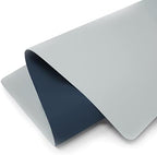 Vine Creations Leather Desk Mat Large 44" x 22", Desk Protector Mat, PU Leather Desk Pad, Large Mouse Pad, Desk Blotter, Desk Pads on Top of Desks, Desk Matt for Desktop, Office Desk Mat (Dark Blue) - Image 3