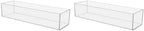 2 Pack Acrylic Retail 15" x 4.5" Countertop Merchandise Dump Bin See Through Storage Caddy for Expos Businesses and Tradeshows by Marketing Holders by MarketingHolders