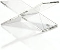 Acrylic Book Stand X-Shaped Clear Collapsible Cookbook Holder Large by Helba
