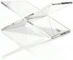 Acrylic Book Stand X-Shaped Clear Collapsible Cookbook Holder Large by Helba