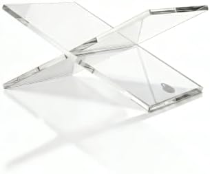 Acrylic Book Stand X-Shaped Clear Collapsible Cookbook Holder Large by Helba
