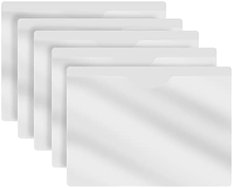 Frosted Clear Plastic Folders with Closed Sides, Doctor Stuff, Letter Size, Clear Front Top Loading Job Jacket, Documents Holder for Office, High School and Medical Files, Pack of 50 by DoctorStuff