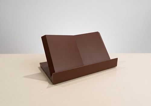 PLA Open Bookrest: Lightweight Kitchen Recipe Holder, Card Display, Classroom Decor, Bible Stand, Reading Easel, Made in USA, Book Stands for Display. (Brown) - Image 6
