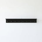 Entrance Coat Rack ，Coat Hooks, Wall-Mounted Wooden Hook Rack, Wall-Mounted Shelves are Very Suitable (Black Color Finish—A-2) - Image 2
