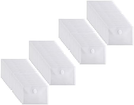 Small Plastic Envelopes File Folder 80 Pack, Clear, 5 x 7 inches by YESSART