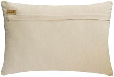 The HomeCentric Gold Pack of 2, 12"x16" (30x40 cm) Lumbar Pillow Cover, Linen Floral & 3D Foil Oblong Pillow, Nature & Floral Pattern Modern Style - Gold Eonian - Image 3