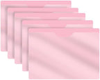 Pink Plastic Folders with Closed Sides, Doctor Stuff, Letter Size, Clear Front Top Loading Job Jacket, Documents Holder for Office, High School and Medical Files, Pack of 50 by DoctorStuff