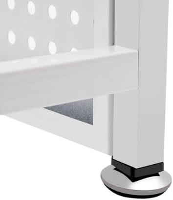 Desk Bookshelf with Pegboard, 2-Tier Metal Desk Bookshelf for Computer Desk, Heavy Duty Desktop Hutch Organizer Rack for Office Dorm Storage (37.4'') - Image 7