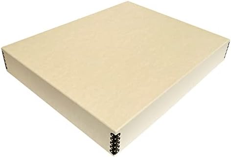 Lineco Museum Archival Storage Box, Drop Front, 17.75x22.75x3 in, Tan by Lineco