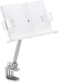 PATIKIL Book Stand for Reading, Metal Reading Rest Book Holder with Page Clips, Height Angle Adjustable, 360° Rotating Arm Suitable for Sheet Music, Laptop by PATIKIL