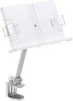 PATIKIL Book Stand for Reading, Metal Reading Rest Book Holder with Page Clips, Height Angle Adjustable, 360° Rotating Arm Suitable for Sheet Music, Laptop by PATIKIL