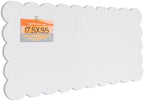 Scalloped Bulletin Board 35x17.5 inches, Decorative Felt Pin Board for Wall by Lightomorrow