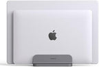 JOKItech Dual Aluminum Vertical Laptop Stand Organizer, Sturdy Notebook Computer Holder Stand Compatible with New Liquid Retina XDR Apple MacBook Air/Pro/Neo, Mac mini, Apple TV & iPad Pro - Spacegray - Image 6