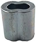 SwageRight MIL-SPEC Zinc Plated Copper Swage Sleeves Clip & Ferrules (1/8 inch) – Oval Duplex Wire Rope Cable Crimping Loop Fittings (Pack of 50) - Image 2