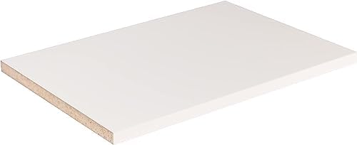 White Cabinet Shelves, Melamine 1/2'' Thick, Custom, Cut to Size. (3' Depth x 40'' Length) by BBHARDWARE