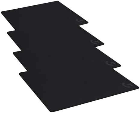 Logitech G740 Large Thick Gaming Mouse Pad, Optimized for Gaming Sensors, Moderate Surface Friction, Non-Slip Mouse Mat, Mac and PC Accessories, 460 x 600 x 5 mm (Pack of 4) by Unknown