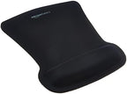 Amazon Basics Ergonomic Mouse Pad with Wrist Support for Pain Relief, Gel-Filled Cushion, Non-Slip Rubber Grip Base, 10.1 x 8.1 Inches, Black, 20-Pack by AmazonBasics