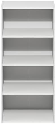 Furinno Basic Book Shelf, 4-Tier Bookcase with Open Shelf, Bookshelf, Cube Storage Organizer, 11 x 17 x 35, for Living Room, Bedroom, Home Office, White - Image 6