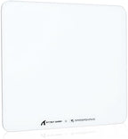 ATTACK SHARK CM05 Glass Gaming Mouse Pad,17.7x15.7 in Large Mouse Mat，Non Slip 9H Hard Mousepads,Nano-Textured Glass Surface with Improved Precision and Speed for FPS Players-Pure White by ATTACKSHARK