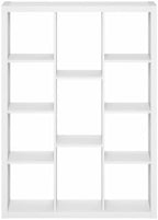 Furinno Viola 11-Cube Book Shelf, 1.2" Thick Frame, White - Image 6