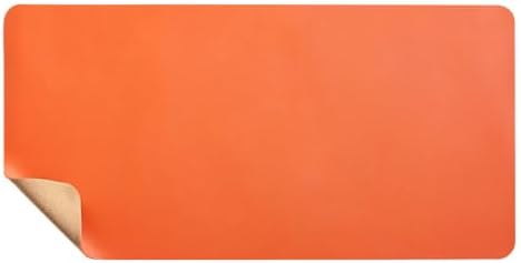 Double-Sided Cork Leather Desk Mat Office Mouse Pad(Orange,70x35cm) by Unknown