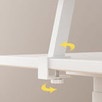Clamp On Desk Organizer Shelf White 31.5x7.8 in Floating Desk Shelf - Image 3