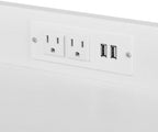 VECELO Large Printer Stand with Power Outlet, 3-Tier Rolling File Cabinet with Lockable Wheels, Heavy Duty Utility Table for Home Office, 18.9"x23.6"x30.2", White - Image 6