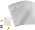 Frosted Clear Vinyl Folders, Heavy Duty Plastic Folders with Clear Front Pocket, Doctor Stuff, Letter Size L-Type Document Holder for Home, Office and Medical, Pack of 100 - Image 2