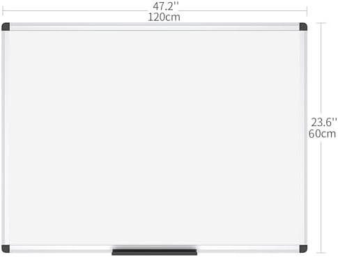 VIZ-PRO Magnetic Dry Erase Board, 48 X 24 Inches, Silver Aluminium Frame - Image 2