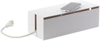 Yamazaki Home Cable Management Box – Cord Organizer Box with Lid, Minimalist Cable Storage for Office, ABS Plastic by Unknown