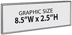 Azar Displays, 122018, Adhesive Clear Acrylic Wall Sign Holder Display, Landscape Frame for Posters, Flyers, Art, Business, School, Nameplates & Doorway Signs, 10 Pack, 8.5" x 2.5" - Image 3