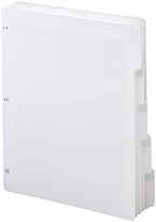 Smead White Binder Index Dividers, 3 Ring Binder Dividers with Tabs, 5-Tab by SMEAD