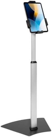 Mount-It! Anti-Theft Universal Tablet Floor Stand Kiosk, Retail POS, Silver by Mount-It