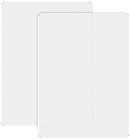 Office Chair Mat for Carpet, 2 Pack, 47'' x 59'' Clear Floor Mat for Carpeted Floors, Thick and Sturdy Carpet Protector with Grips, Easy Glide and Flat Without Curling., Transparent by BesWin