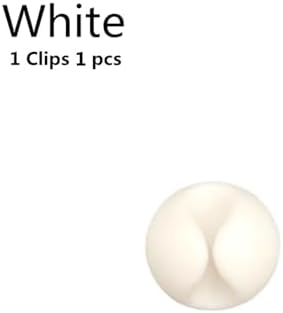 USB Cable Clip Winder Organizer Round Charger Cord Clips Desk Tidy Management Wire Adhesive Holder Clamp in Home Office Supplies(White) - Image 2
