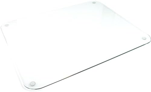 Desktex Glaciermat Anti-Skid Tempered Glass Desk Pad, 19-inch x 24-inch, Clear (FCDE1924G) by Floortex