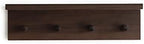 Entrance Coat Rack ，Coat Hooks, Wall-Mounted Wooden Hook Rack, Wall-Mounted Shelves are Very Suitable (Walnut Color Finish—A-1) - Image 2