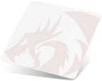 Redragon PG1M Glass Mouse Pad - Ultra-Smooth Precision Surface with Non-Slip Base, Easy to Clean, Hard Mousepad for Gaming - 13 x 13 x 0.15 inches, White by REDRAGON