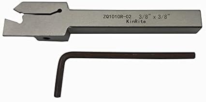 1/2" 3/8" Indexable Lathe Grooving Parting Holder with 10 Pieces GTN- SP200 Heavy Duty Nickel Plated ZQ1212R02 Right -Hand Cut Off Tool Carbide Inserts (3/8" ZQ1010R02 with 10pcs Inserts) - Image 6