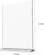 newnewshow 4x6 Inch Clear Acrylic Sign Holder, Display Stand, Plastic Card Holder for Business, Office, Retail (4x6 Inch 24 Pack) - Image 2