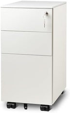 DEVAISE 3 Drawer Slim File Cabinet with Lock, Fully Assembled - Image 7