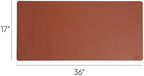 Smead Vegan Leather Desk Pad Mat, Office Desk Mat, Large, Saddle Brown - Image 4