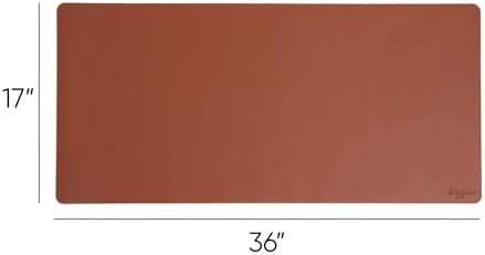 Smead Vegan Leather Desk Pad Mat, Office Desk Mat, Large, Saddle Brown - Image 4