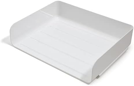TRU RED Side-Load Stackable Plastic Letter Tray, White - Image 6